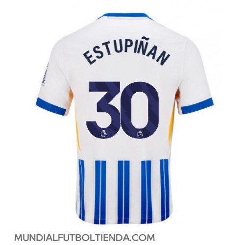 Camiseta Brighton Pervis Estupinan #30 Primera Equipación Replica 2024-25 mangas cortas
